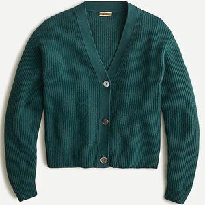 J Crew Cashmere Ribbed Cardigan Sweater